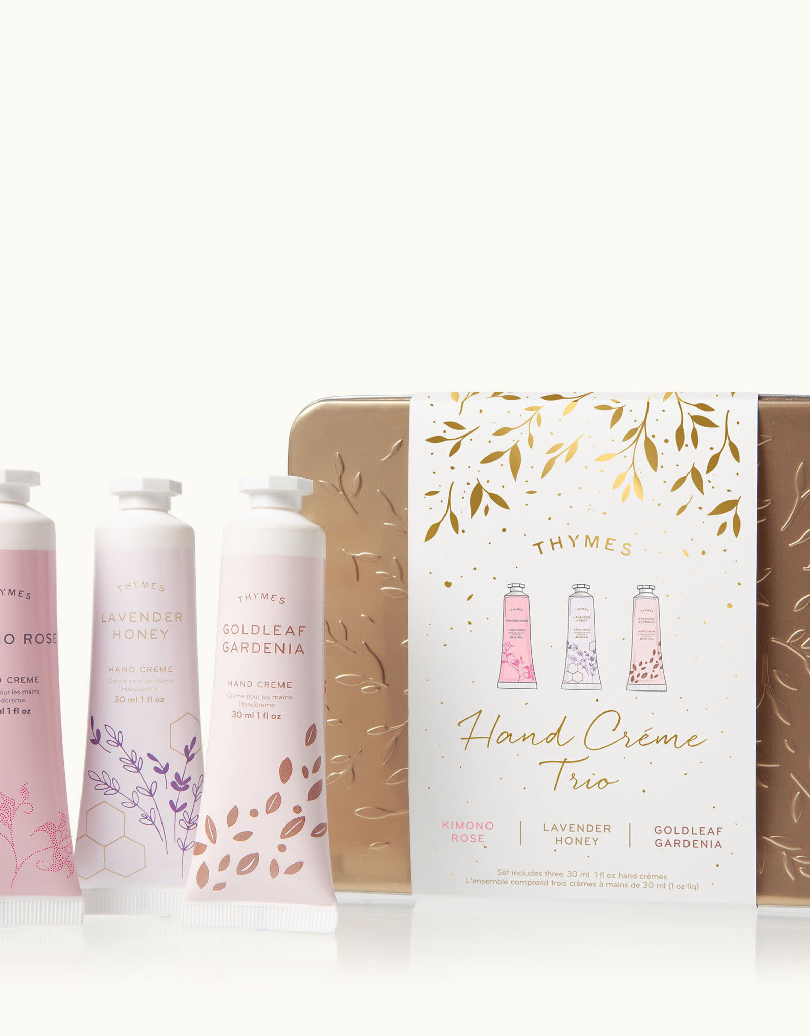 Kimono Rose, Lavender Honey & Goldleaf Gardenia Hand Cream Trio