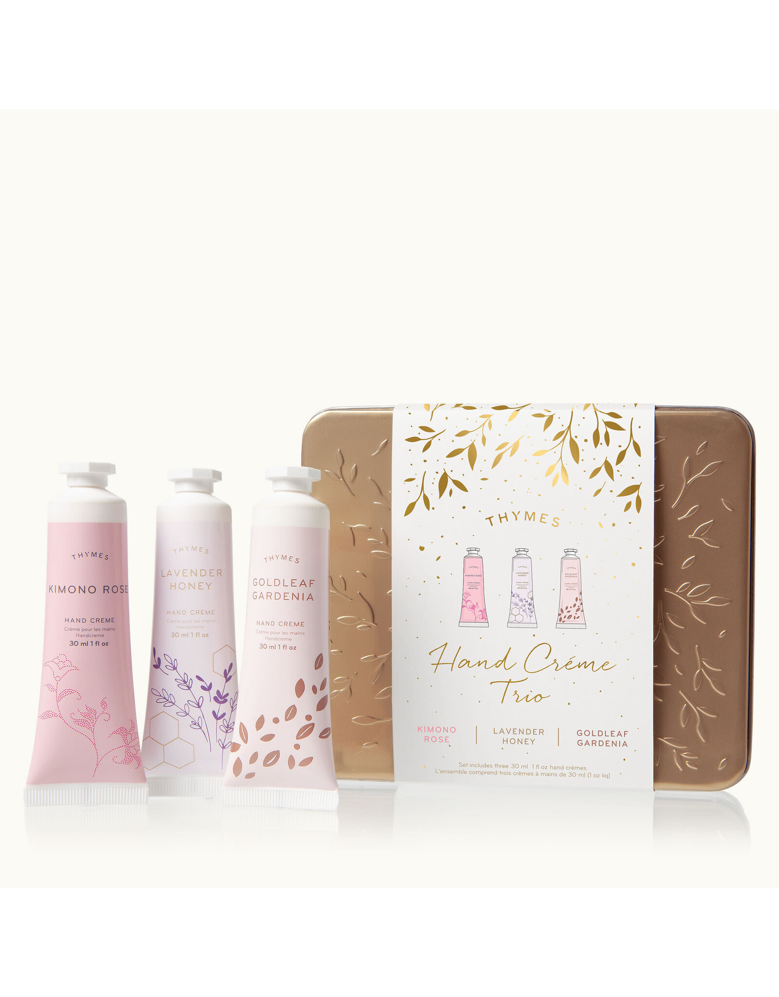 Kimono Rose, Lavender Honey & Goldleaf Gardenia Hand Cream Trio