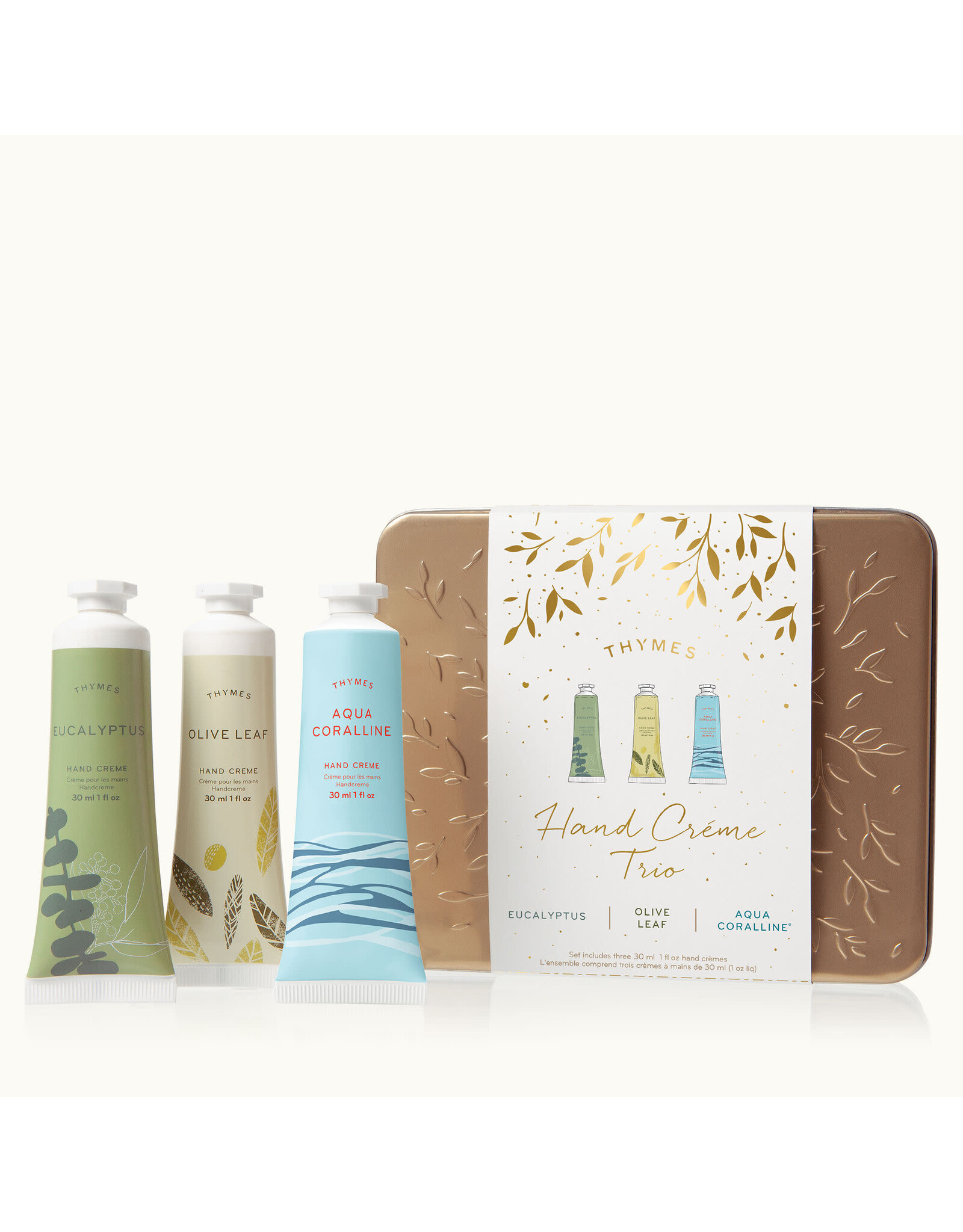 Eucalyptus, Olive Leaf & Aqua Coralline Hand Cream Trio