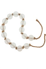 Beach Glass Beads, White