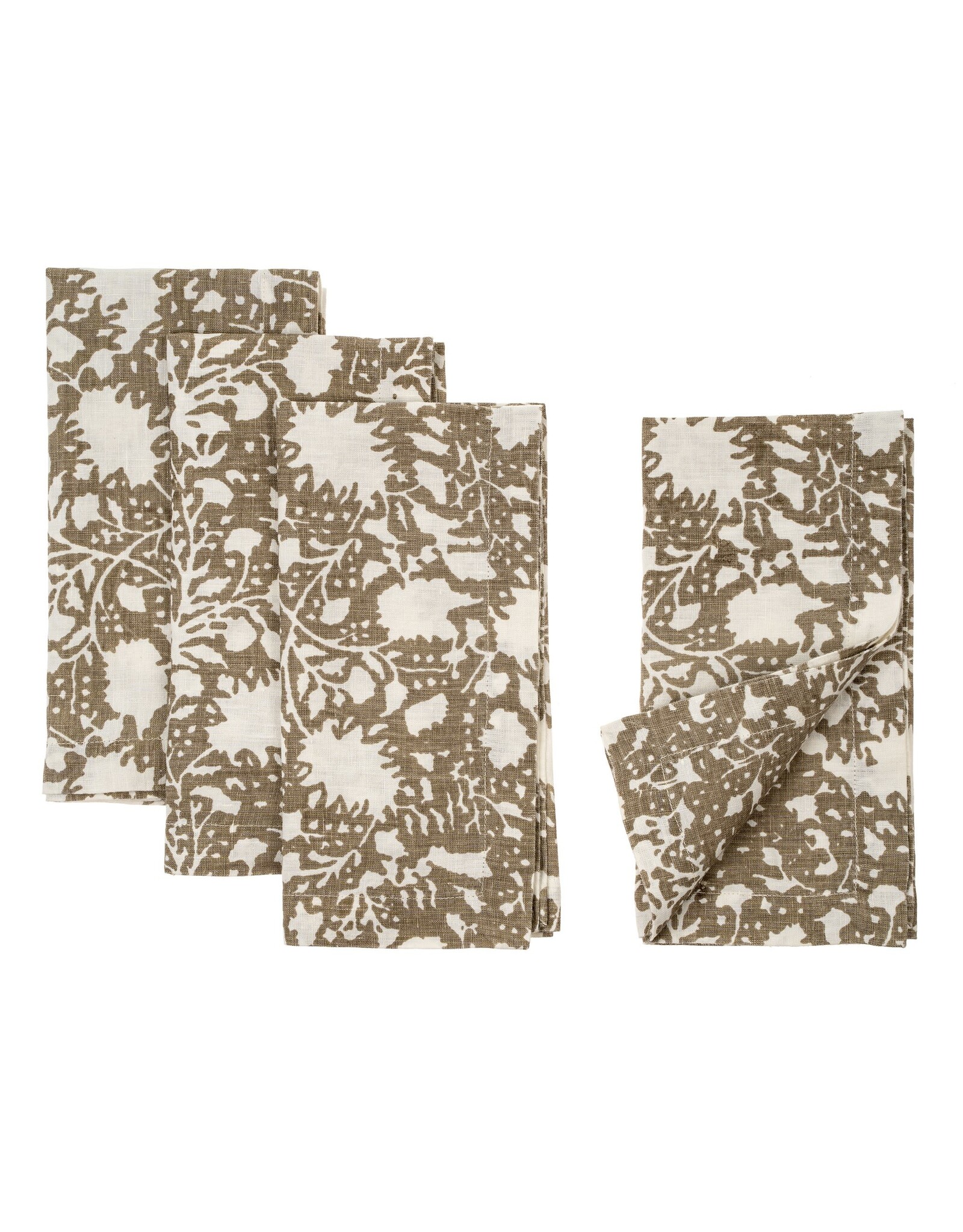 Eden Linen Napkins S/4, Walnut