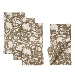 Eden Linen Napkins S/4, Walnut