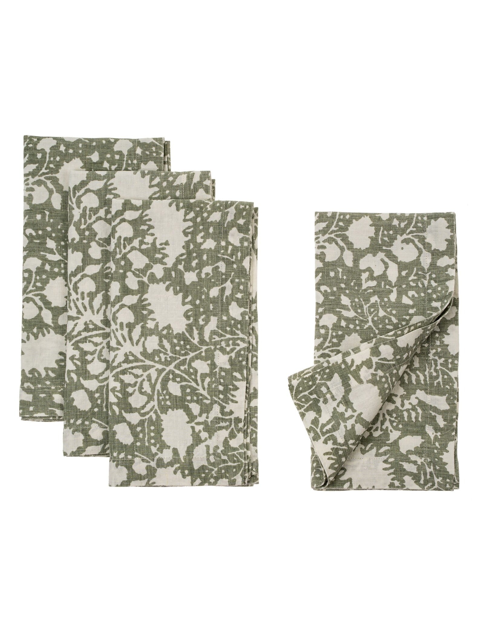 Eden Linen Napkins S/4, Sage