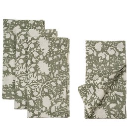 Eden Linen Napkins S/4, Sage