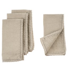 Eliza Lace Linen Napkins S/4