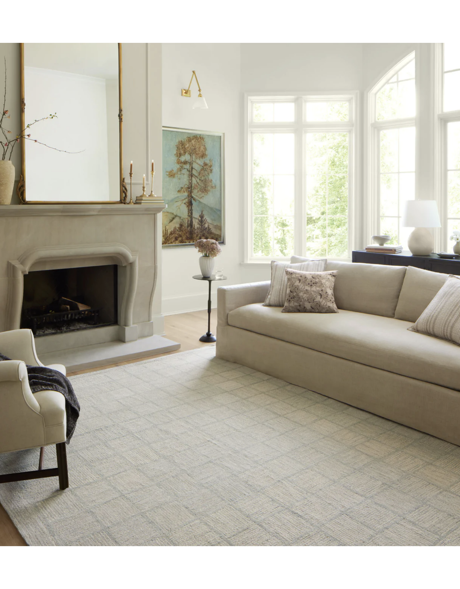 Chris Loves Julia x Loloi Francis Rug FRA-03 - Silver / Sky