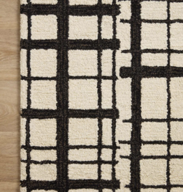 Chris Loves Julia x Loloi Polly Rug POL-02 - Black / Ivory
