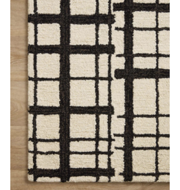 Chris Loves Julia x Loloi Polly Rug POL-02 - Black / Ivory