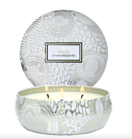 Sparkling Cuvee 3 WIck Tin Candle