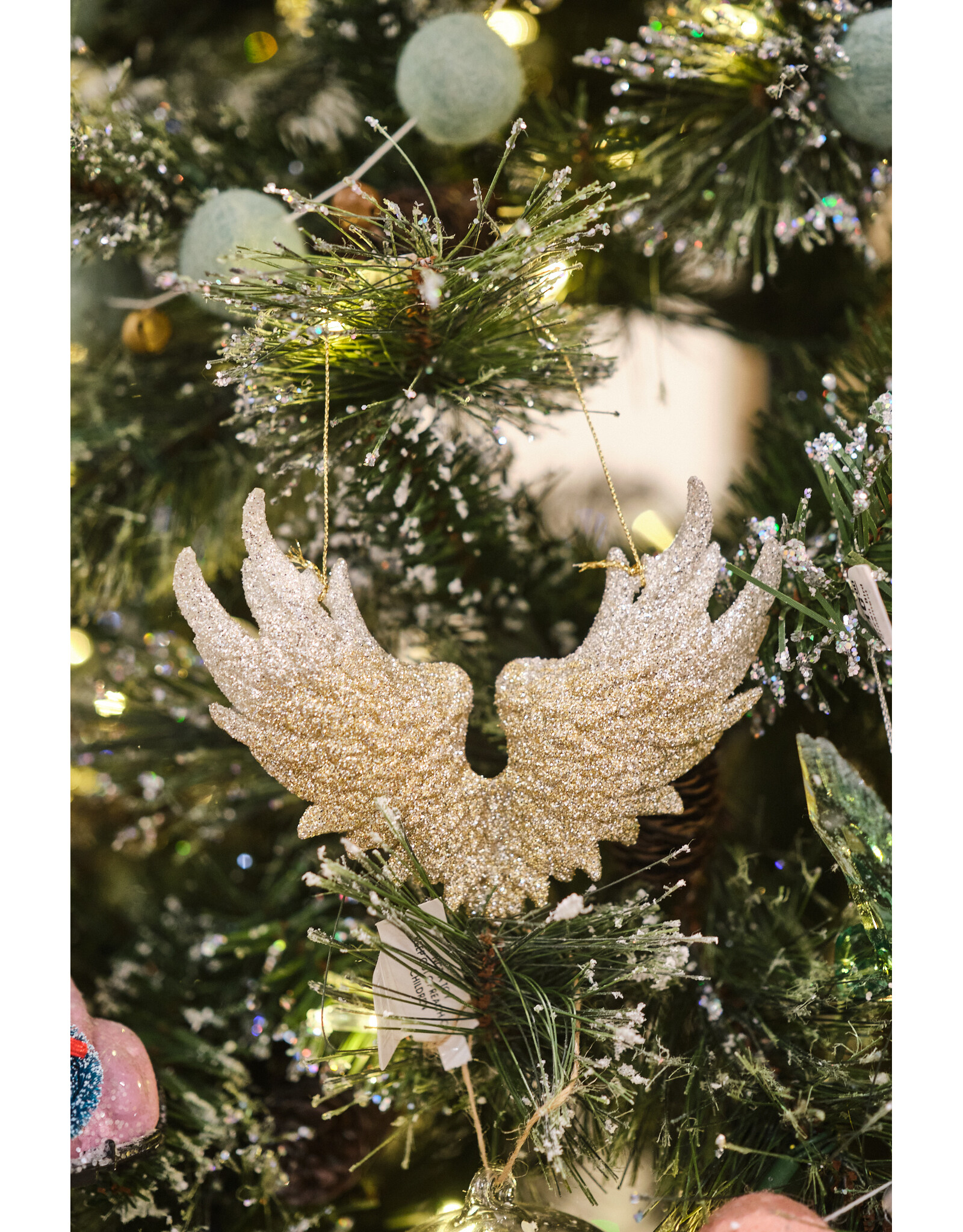 Glittered Wings Ornaments