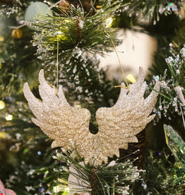 Glittered Wings Ornaments