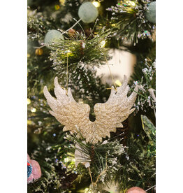 Glittered Wings Ornaments