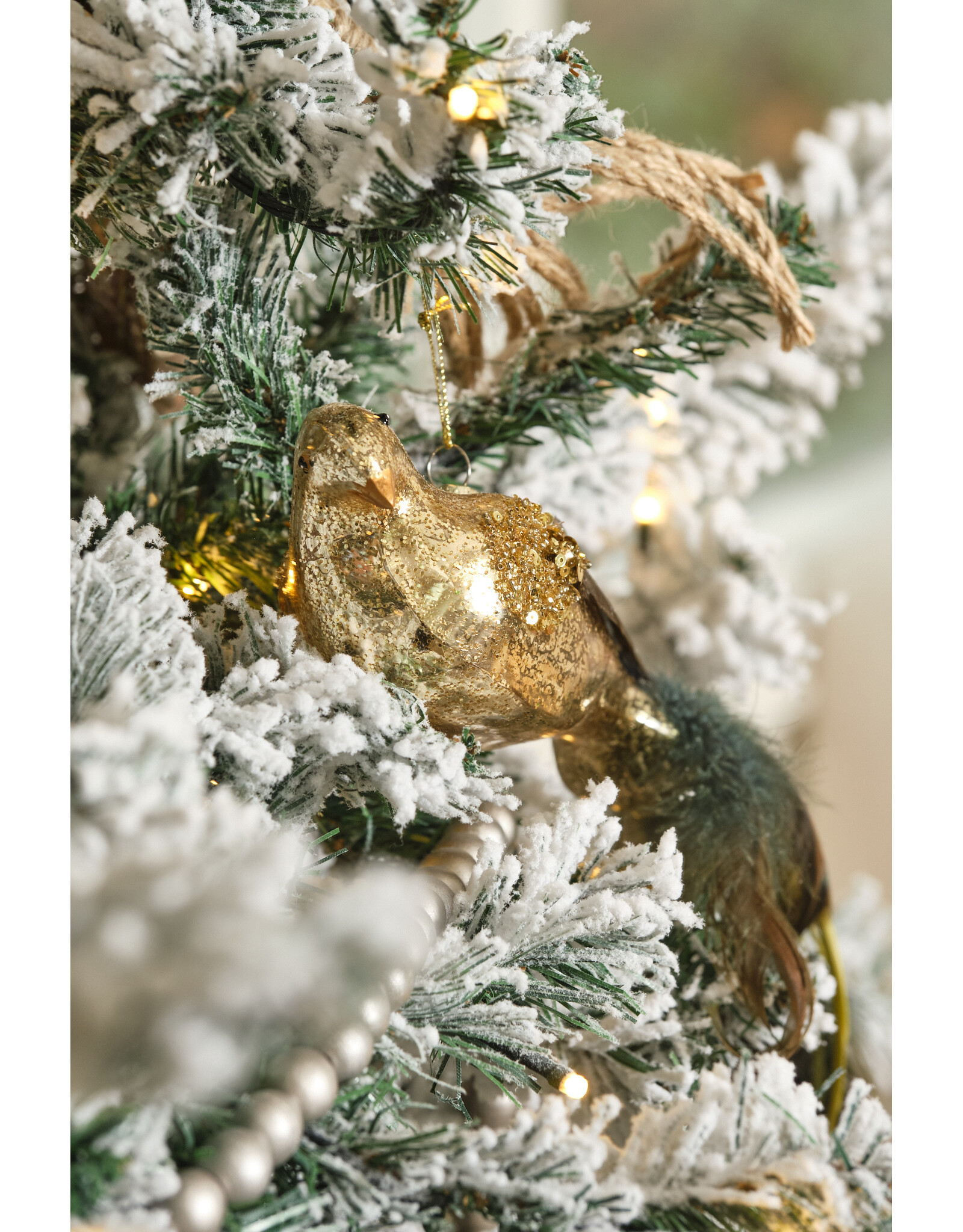Mercury Glass Bird Ornament
