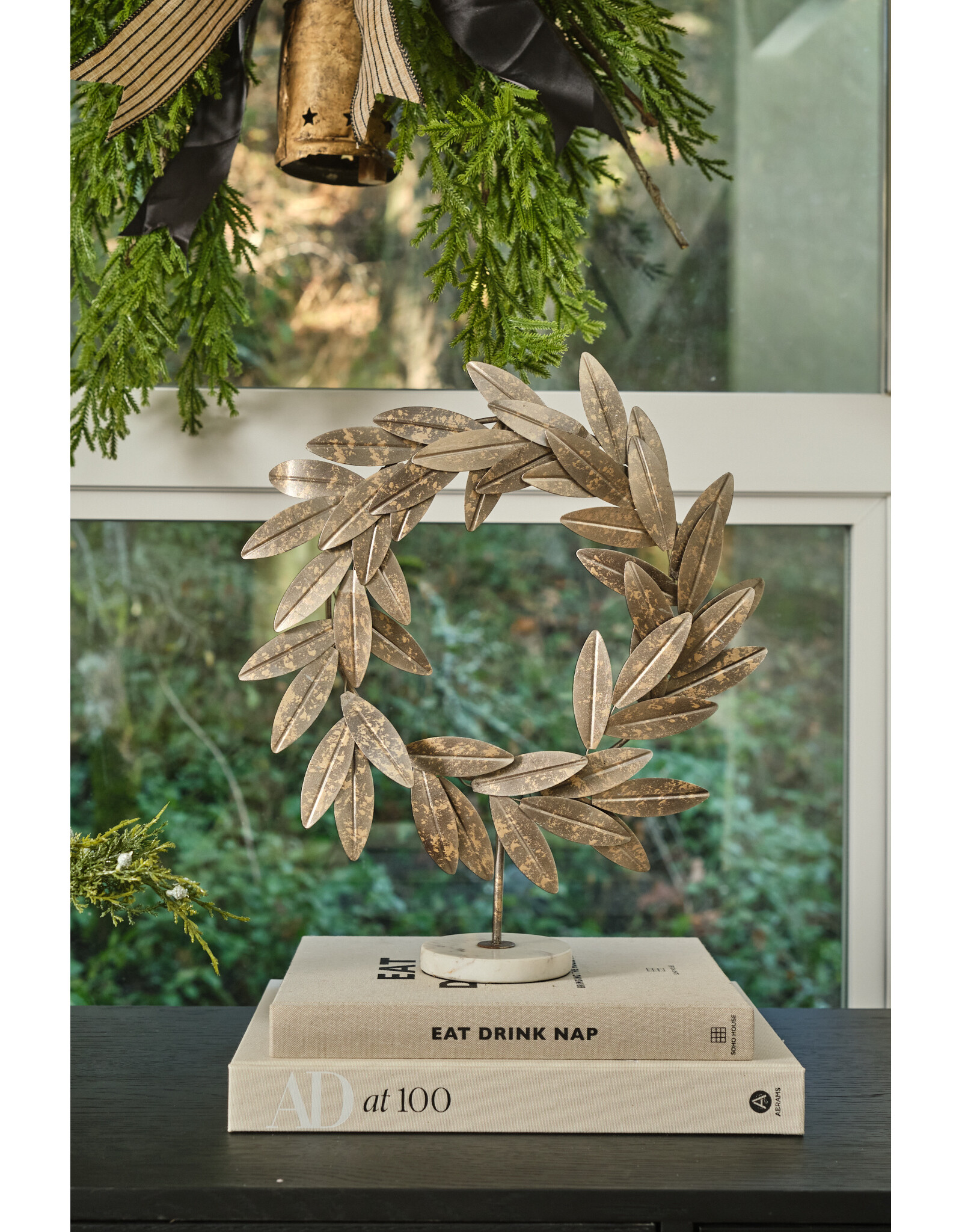 Willow Wreath on Stand