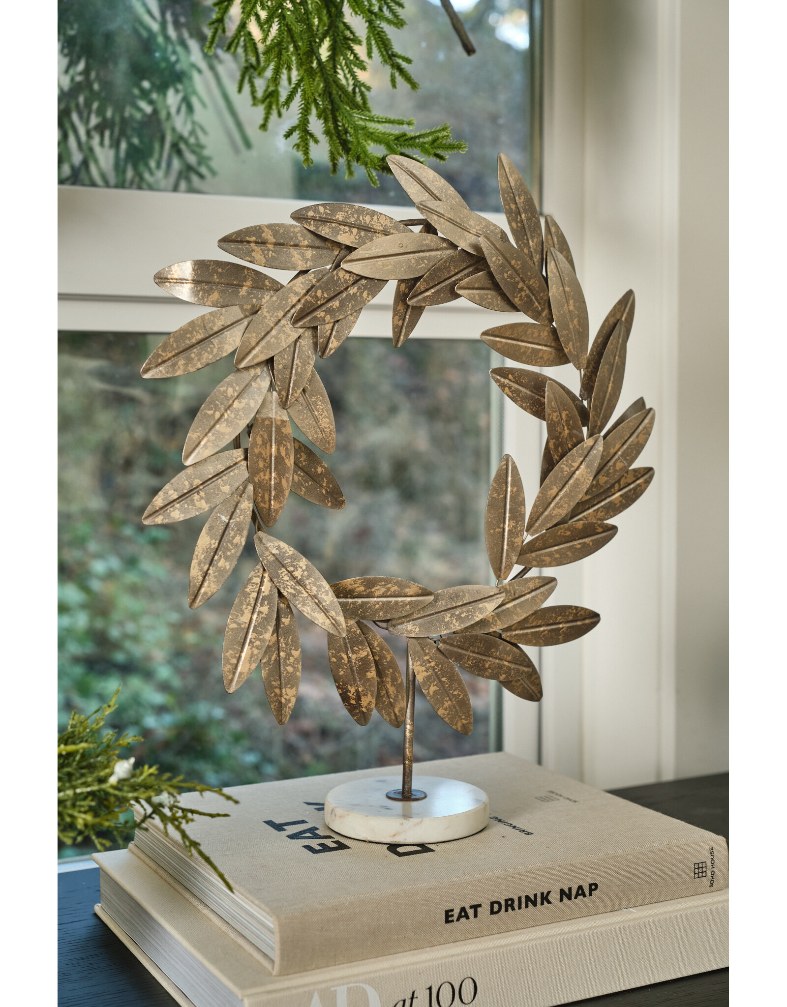 Willow Wreath on Stand