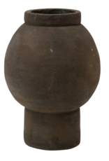 5" Handmade Terracotta Vase, Black