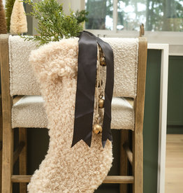 Sherpa Fabric Stocking, Tan Color