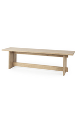 Aida Dining Bench in Light Brown Wood