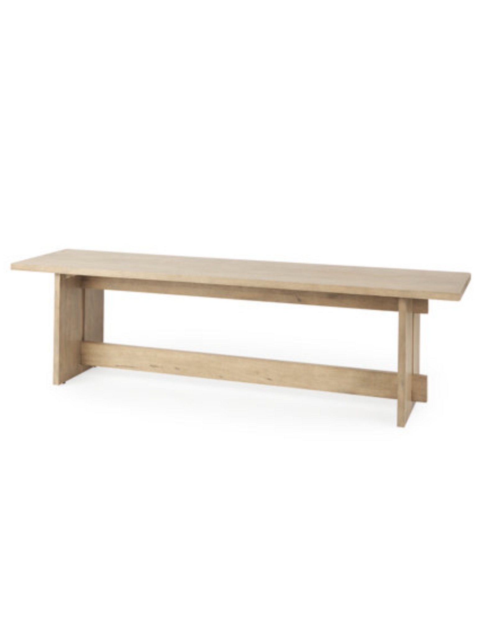 Aida Dining Bench in Light Brown Wood