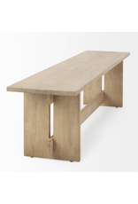 Aida Dining Bench in Light Brown Wood