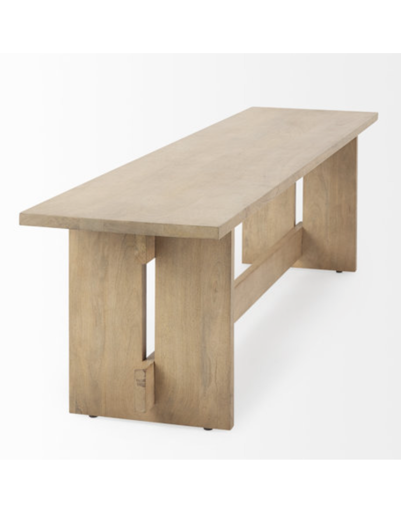 Aida Dining Bench in Light Brown Wood
