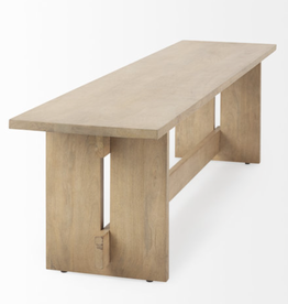 Aida Dining Bench in Light Brown Wood