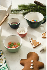 Stoneware Batter Bowl Measuring Cups, Multi Color, S/4