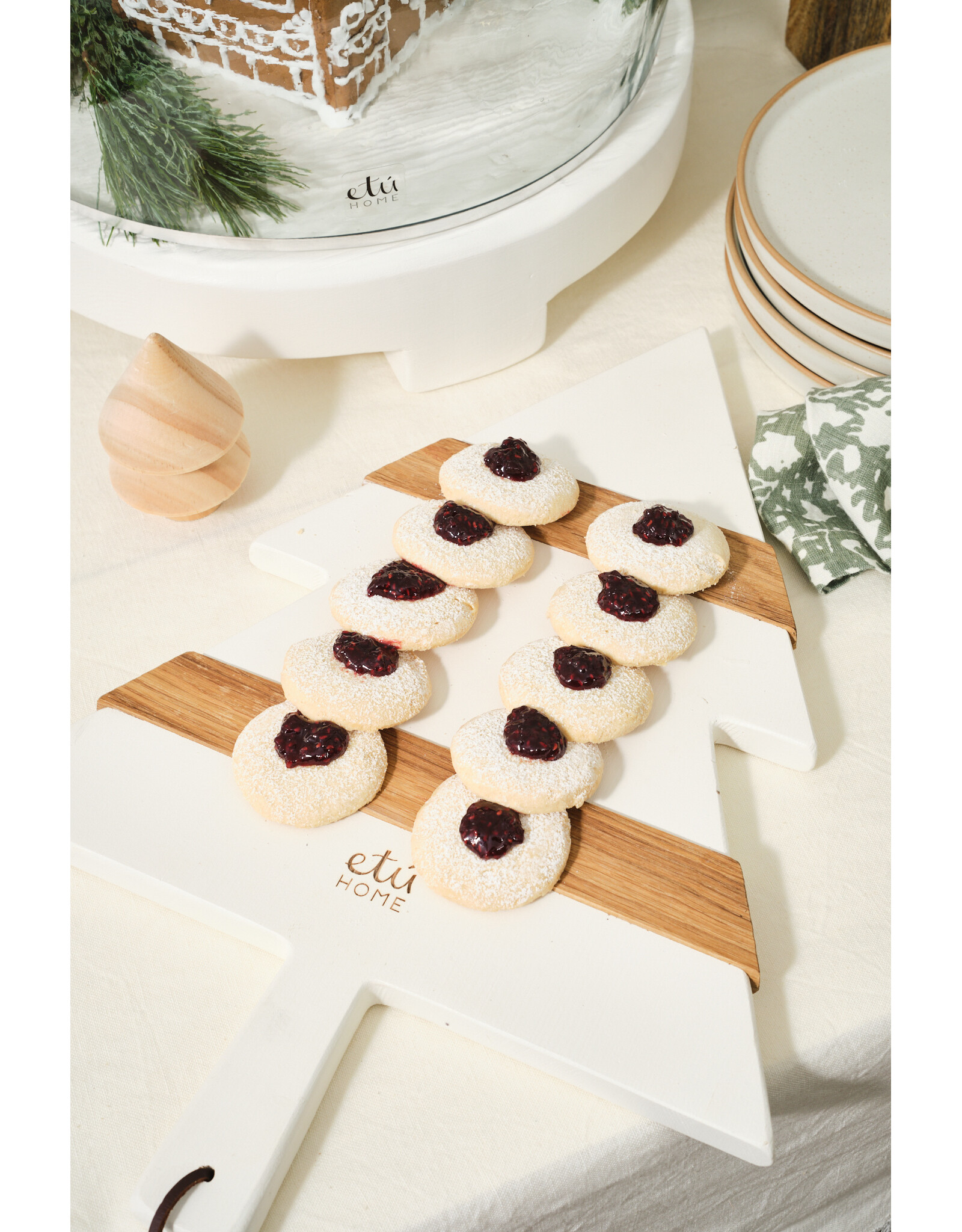 White Mod Tree Charcuterie Board, Small