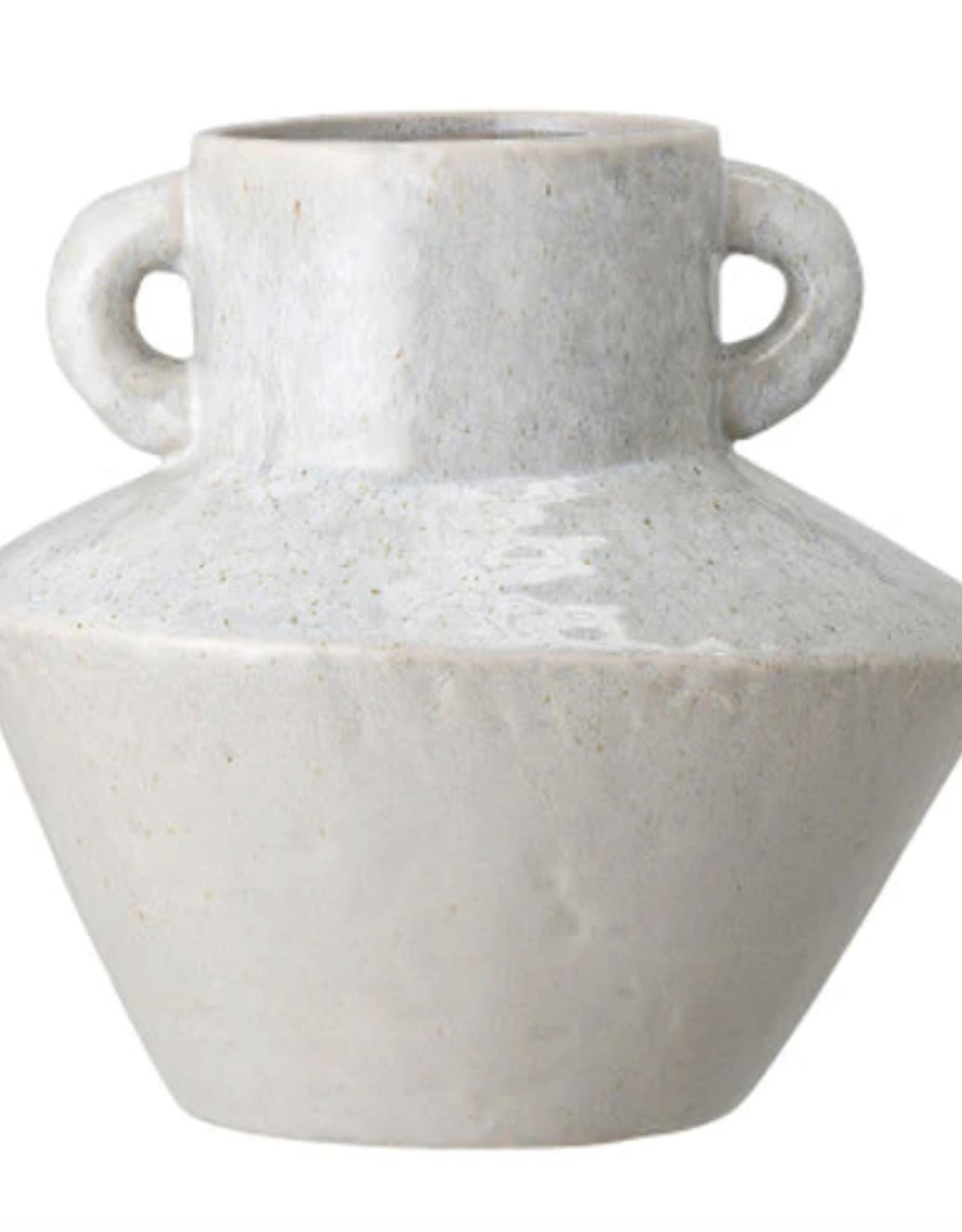 Round Stoneware Vase with Handles