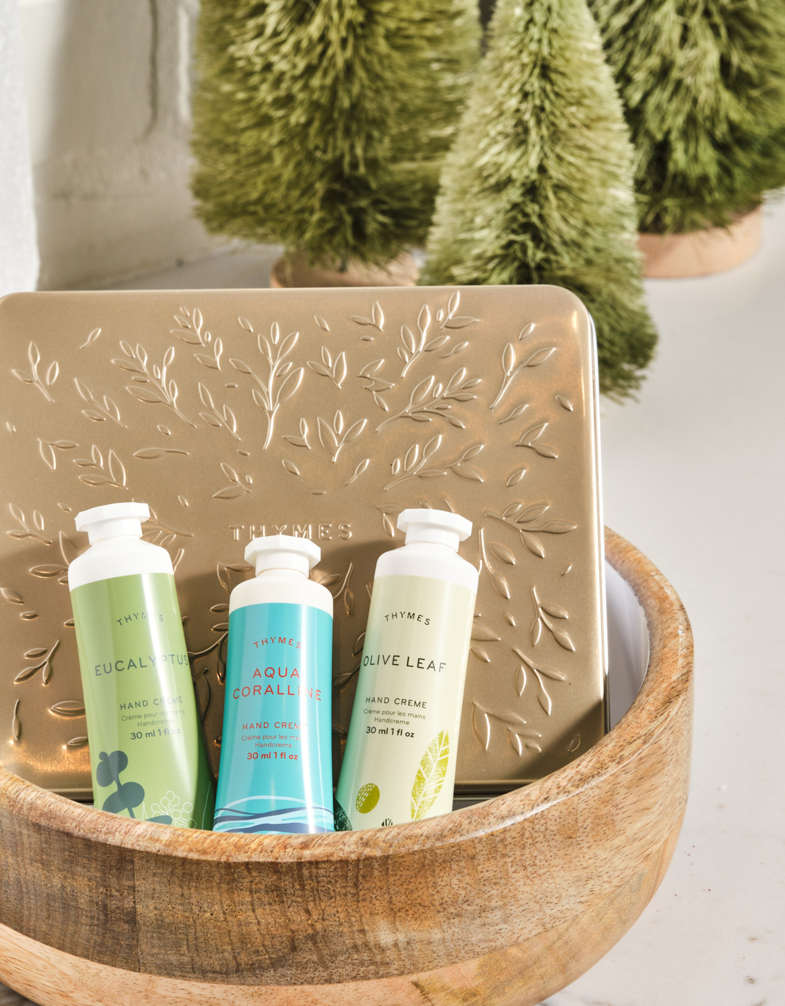 Eucalyptus, Olive Leaf & Aqua Coralline Hand Cream Trio