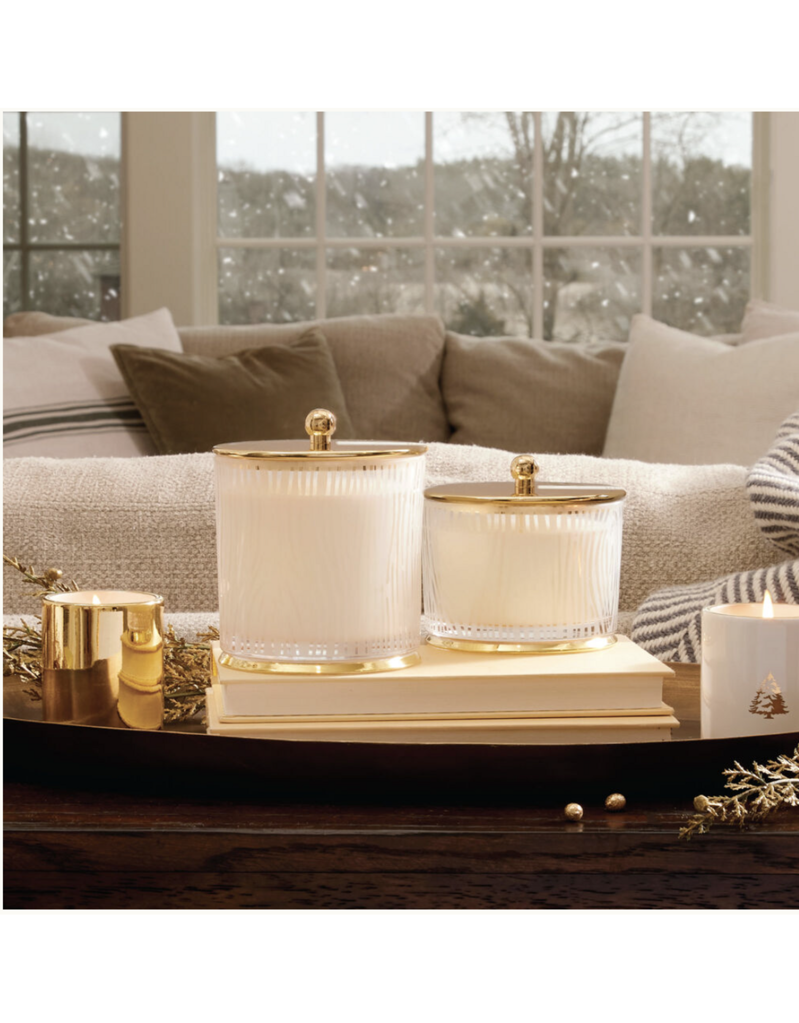 Frasier Fir Medium Frosted Wood Grain Candle