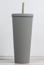 Gray Matte Studded Tumbler