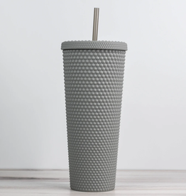 Gray Matte Studded Tumbler