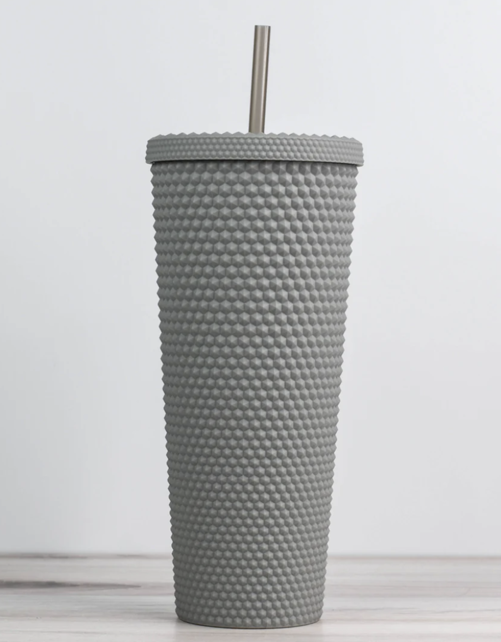 Gray Matte Studded Tumbler