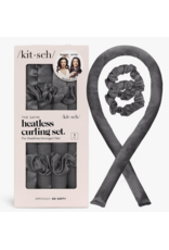 Satin Heatless Curling Set - Charcoal