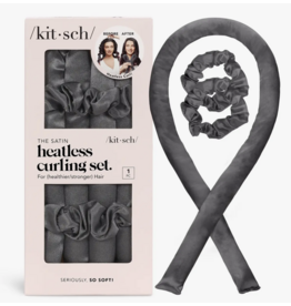 Satin Heatless Curling Set - Charcoal