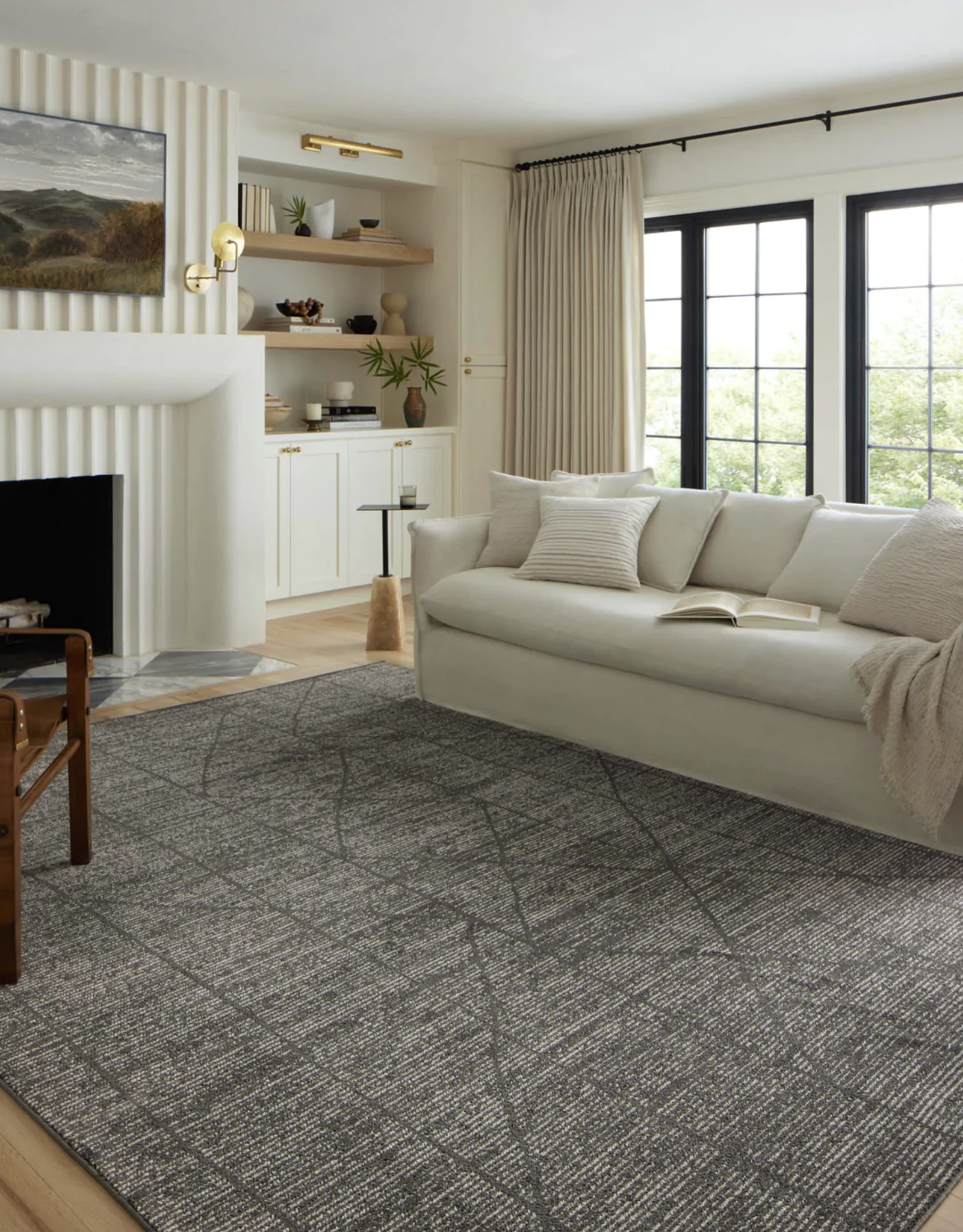 Loloi II Kamala Rug Charcoal/Ivory