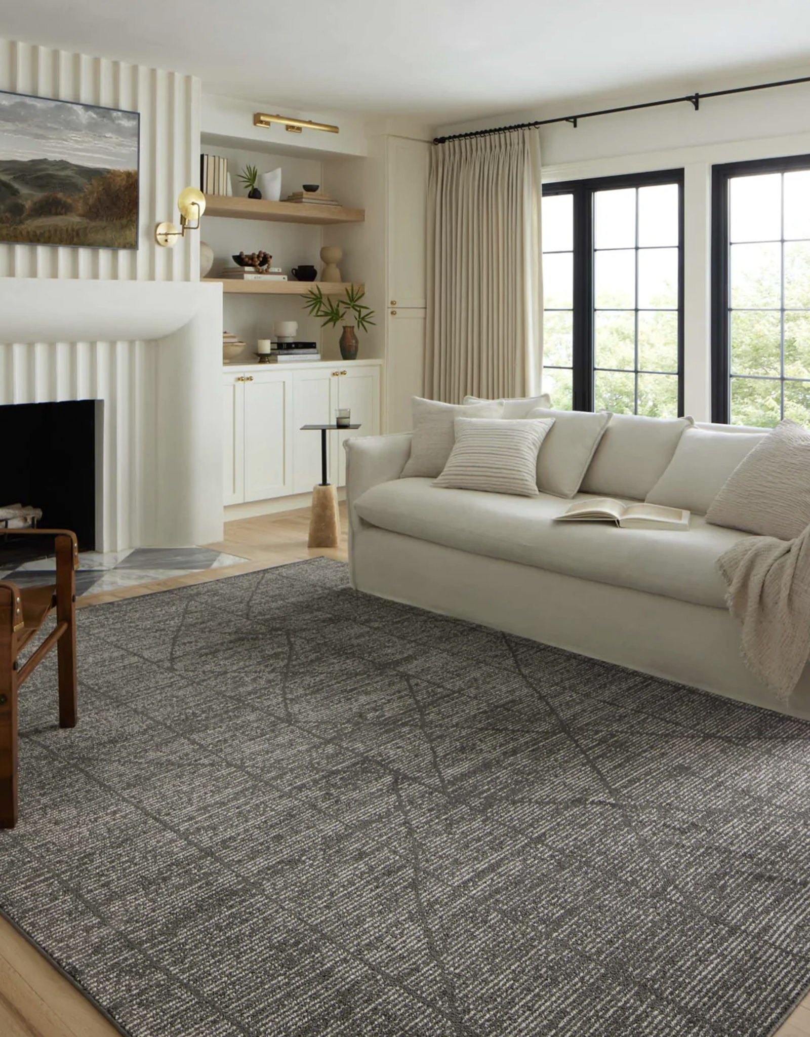 Loloi II Kamala Rug KAM-06 Charcoal/Ivory