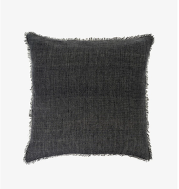 Lina Linen Pillow, Coal 24x24
