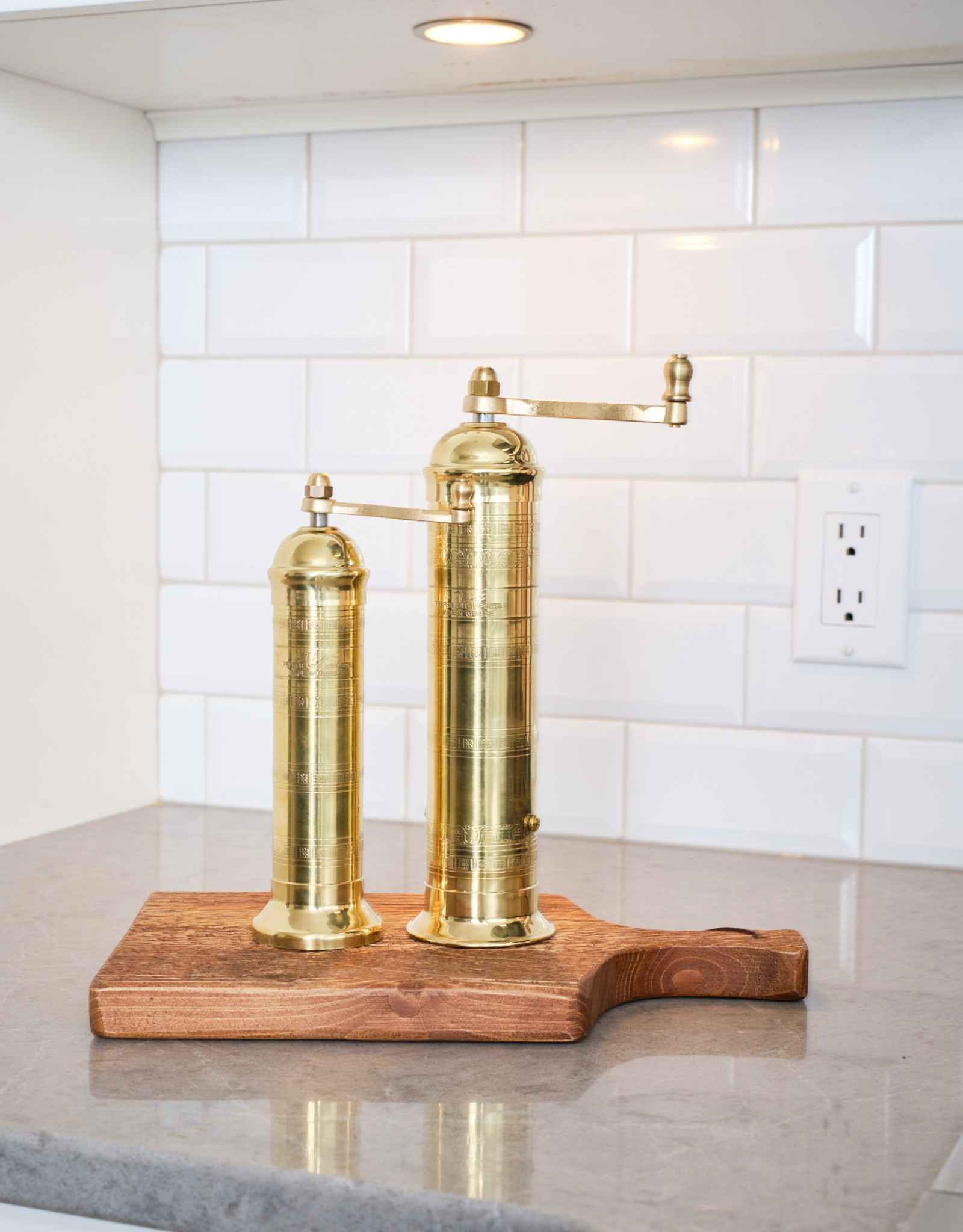 8" Atlas Brass Salt Mill