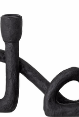 Black Resin Double Taper Candle Holder