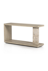 Darian Console Table, White Mahogany