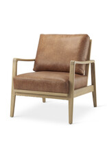 Raeleigh Tan Faux Leather Accent Chair
