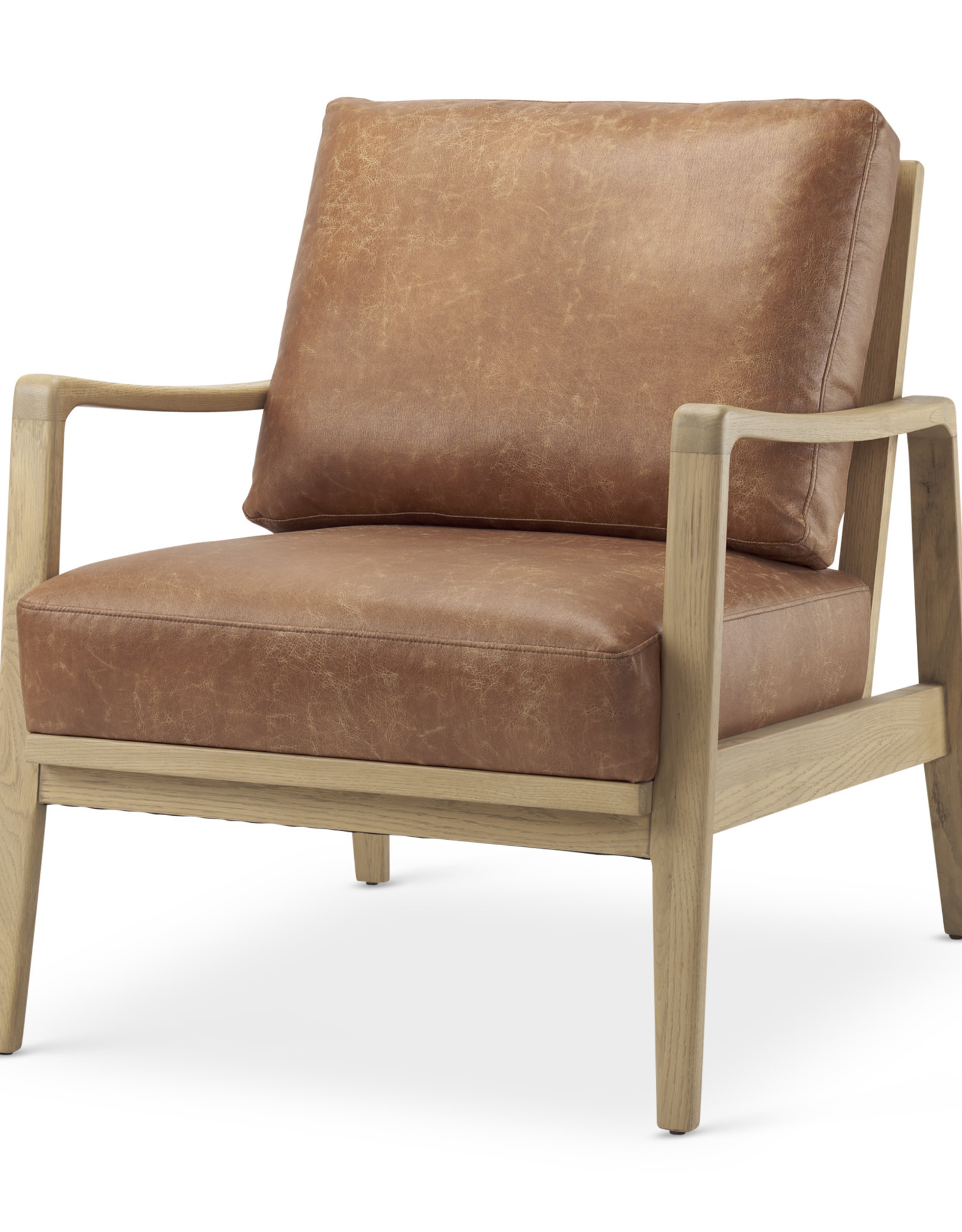 Raeleigh Tan Faux Leather Accent Chair