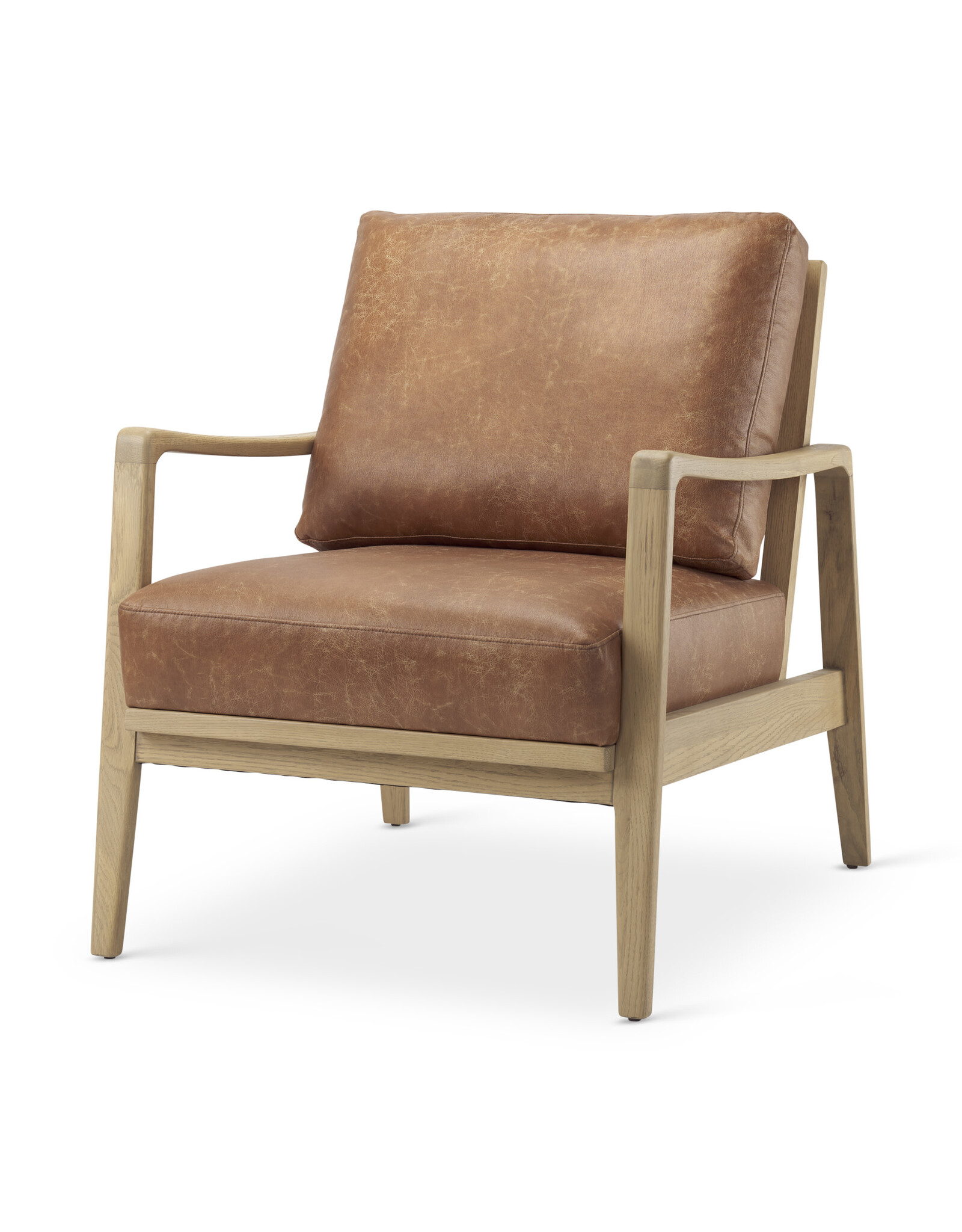 Raeleigh Tan Faux Leather Accent Chair