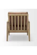Raeleigh Tan Faux Leather Accent Chair