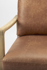 Raeleigh Tan Faux Leather Accent Chair