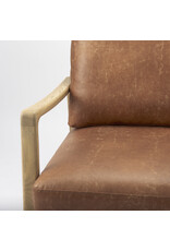 Raeleigh Tan Faux Leather Accent Chair