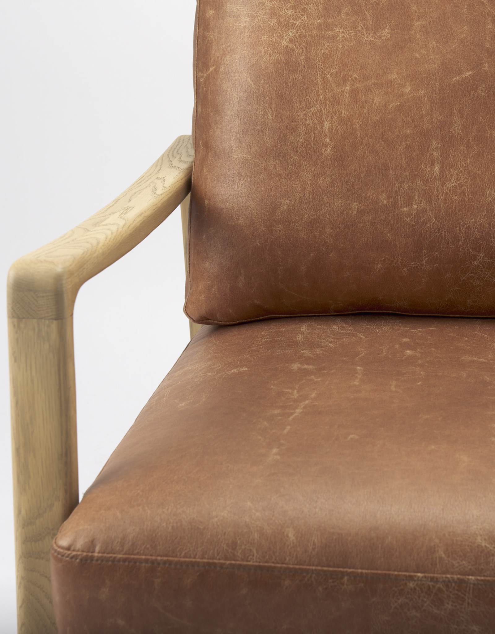 Raeleigh Tan Faux Leather Accent Chair