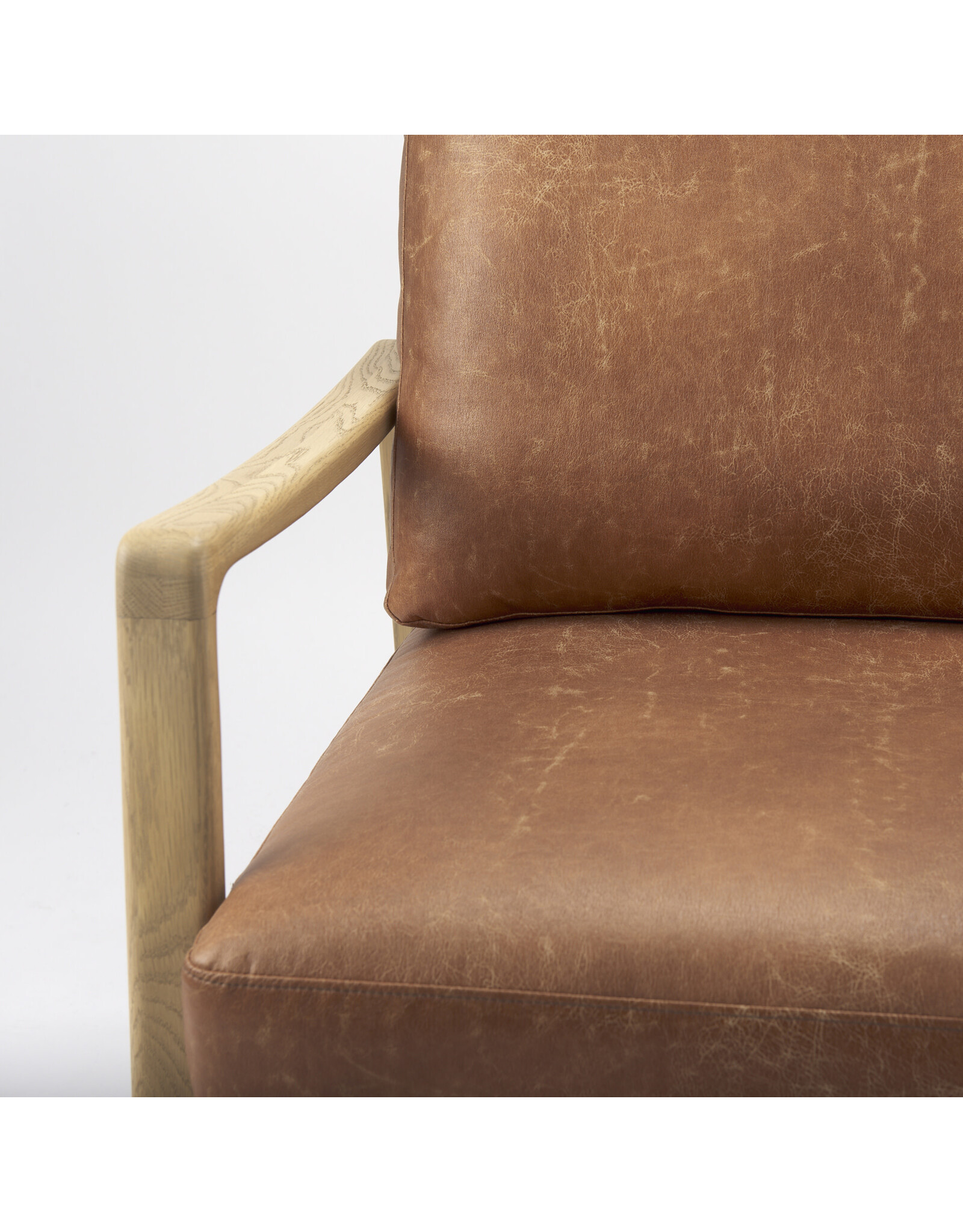 Raeleigh Tan Faux Leather Accent Chair